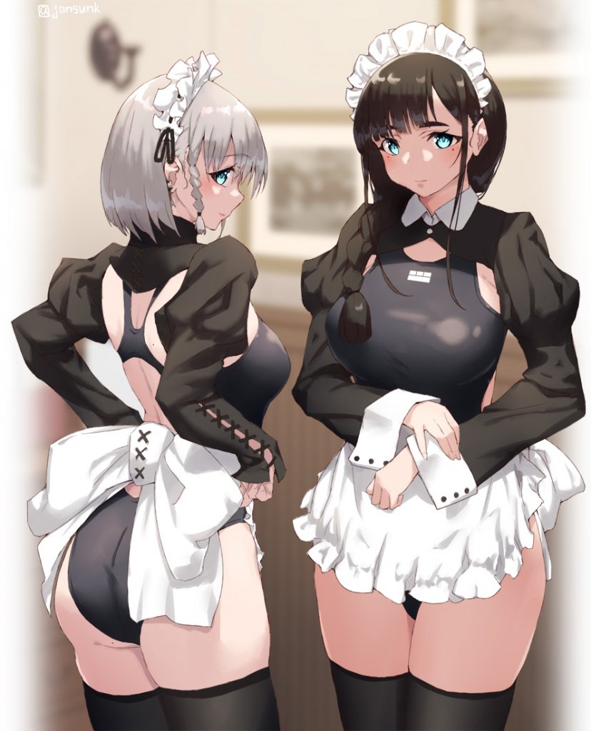 每日好图：死库水JK&女仆