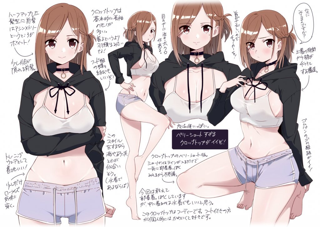 每日好图：多角度观察！日系内衣泳装美少女设定集（第二弹）