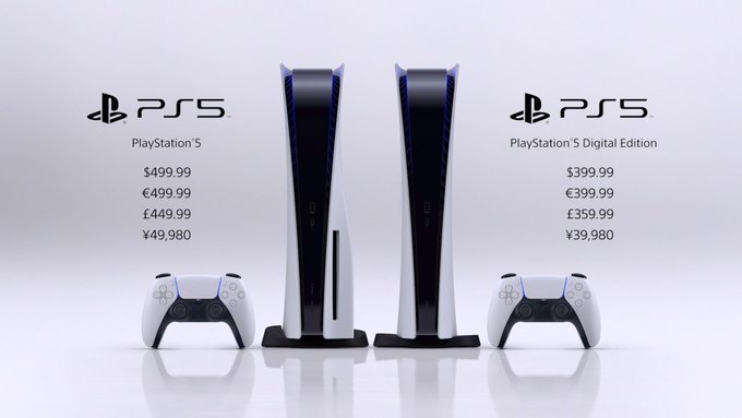 PS5光驱版499刀数字版399刀！11月12日首发！