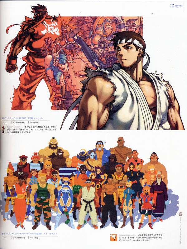每日好图：经典！CAPCOM游戏角色设定集 【capcom_design_works】完整版242页！