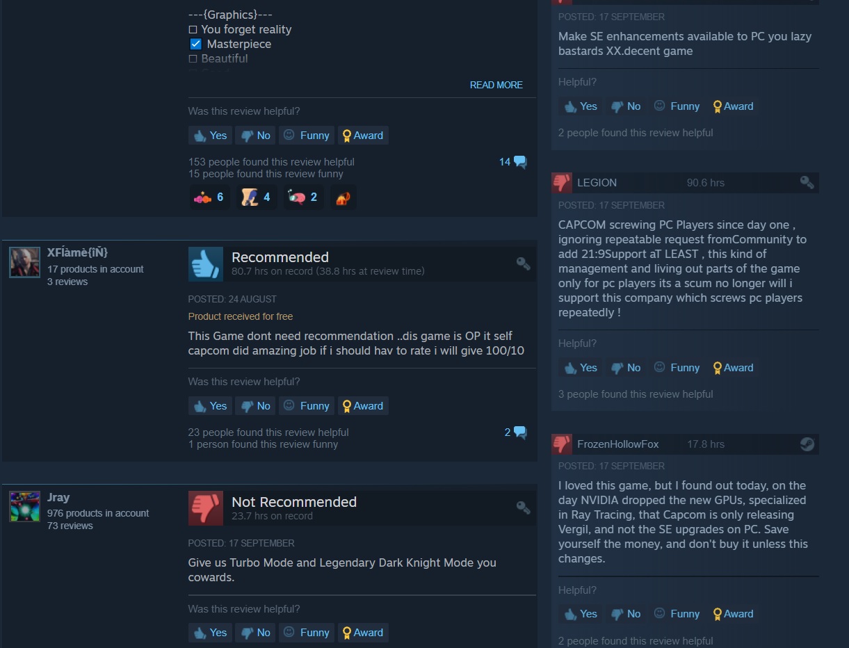 《鬼泣5特别版》不会登陆PC Steam评论区炸了插图3 《鬼泣5特别版》不会登陆PC Steam迎来差评轰炸