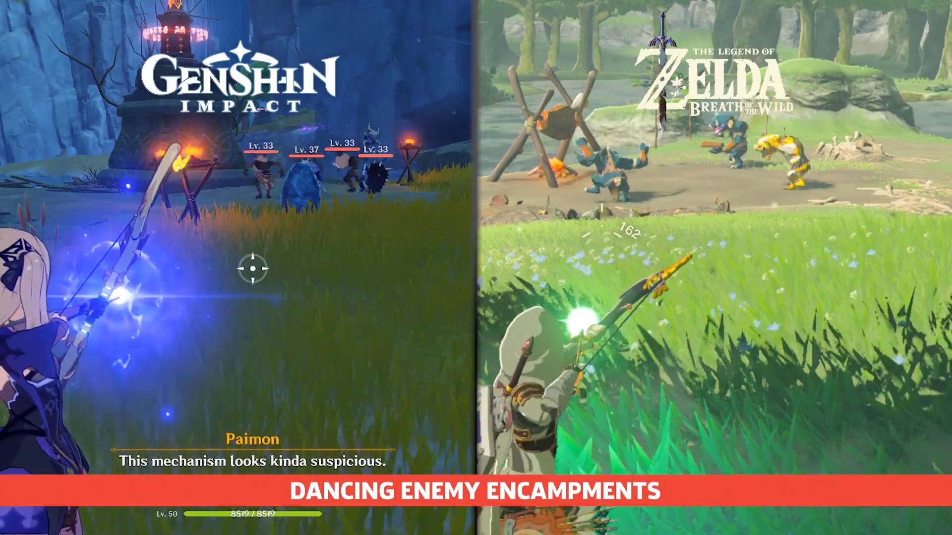 Gamespot:《原神》和《塞尔达传说:荒野之息》20个相似之处插图3 《原神》和《塞尔达传说:荒野之息》20大相似之处