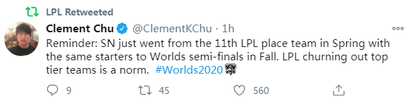 3361443439075399864 推特热议SN进入四强:焕峰值得一个烬的皮肤!