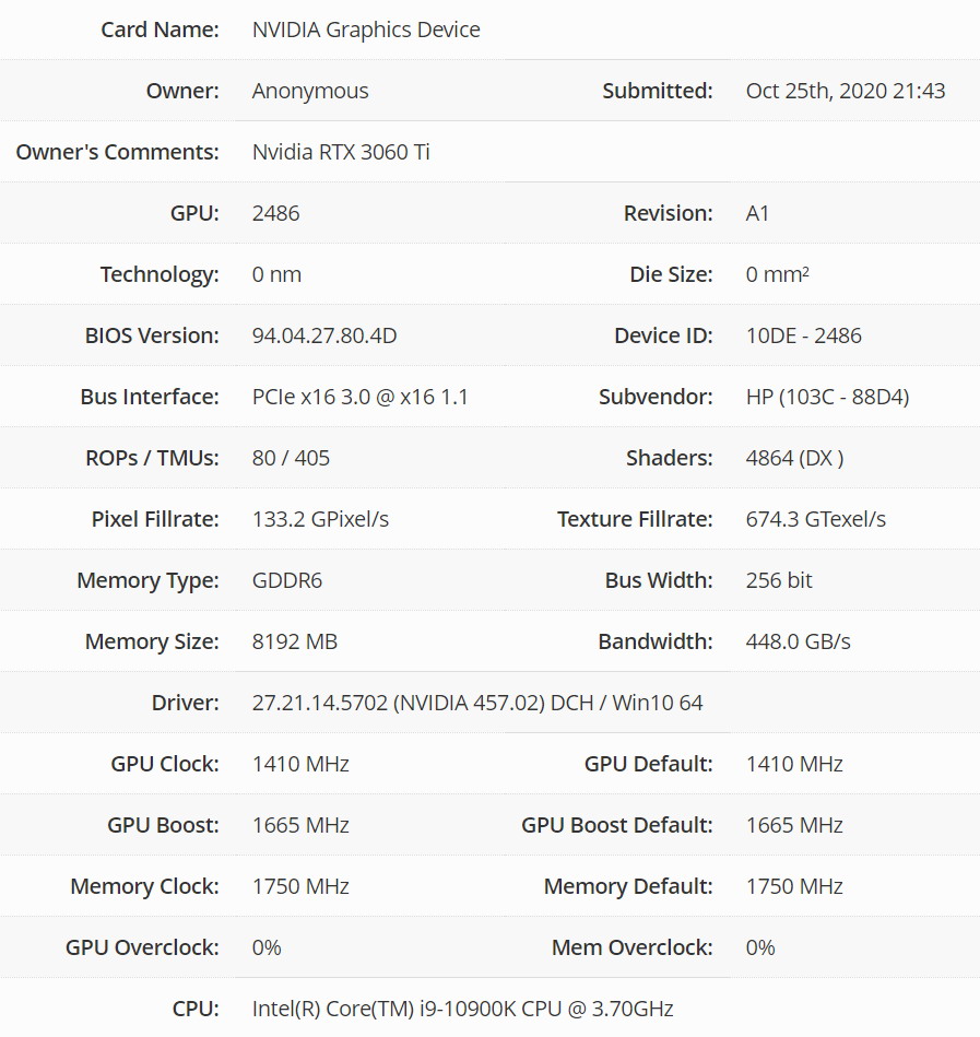 RTX3060Ti信息泄露 2999元基本取代RTX 2080 Ti?插图2 RTX3060Ti规格偷跑 2999元取代RTX 2080 Ti?