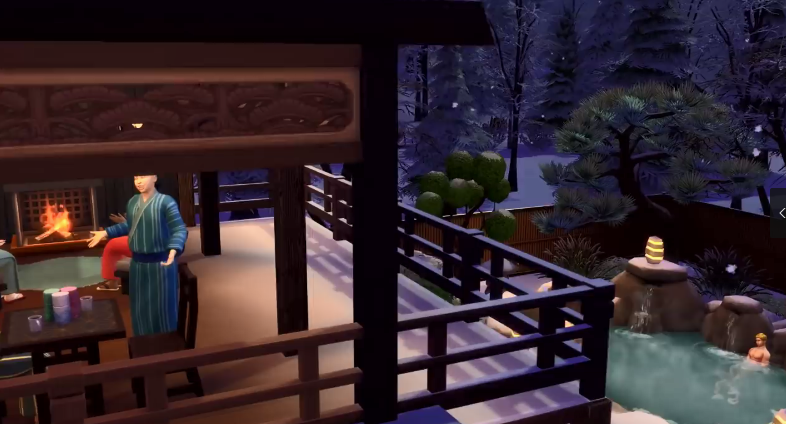 《模拟人生4》雪国胜地新预告公开：享受冬日温泉