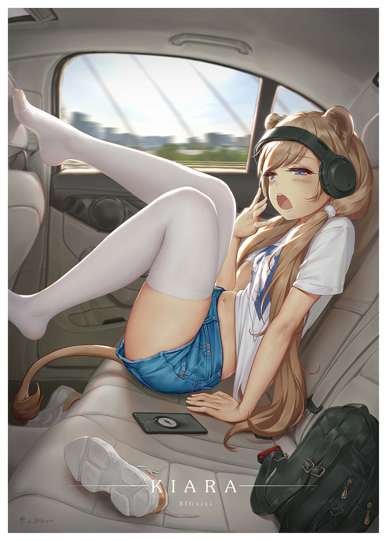 每日好图：白丝足控最爱！大神笔下的白丝美少女！【画师：BIGxixi】