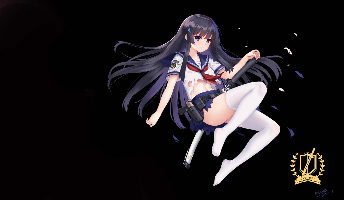每日好图：二次元白丝美少女！足控福利！【画师：ALLENES】