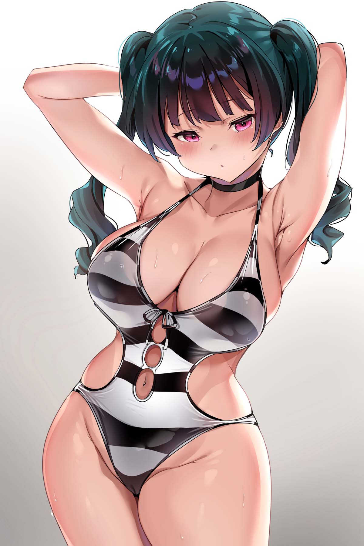 每日好图：梅开三度！ 二次元 肉感美少女  冲！【画师：Tem10】