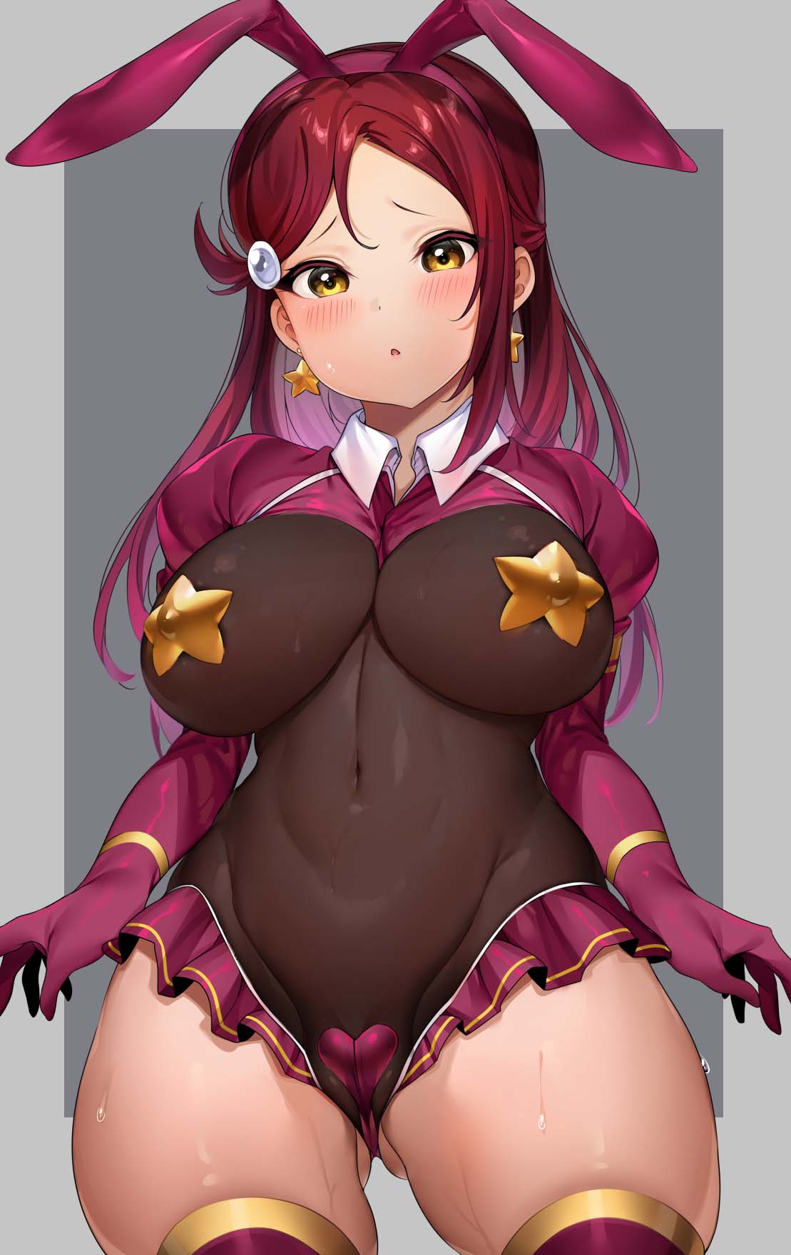 每日好图：梅开三度！ 二次元 肉感美少女  冲！【画师：Tem10】