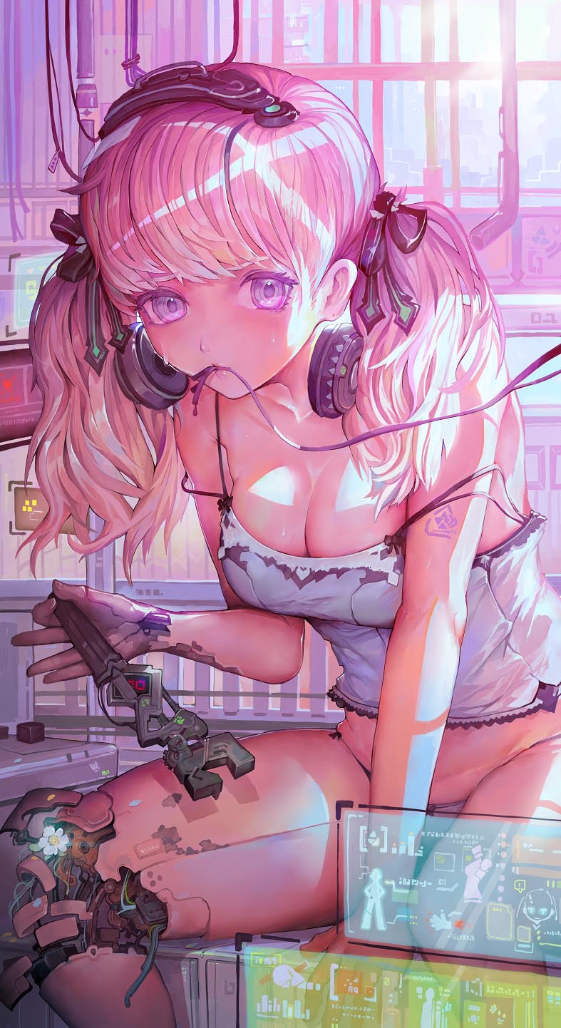 每日好图：极致色彩,二次元动漫美少女【画师：ぼるぼる】