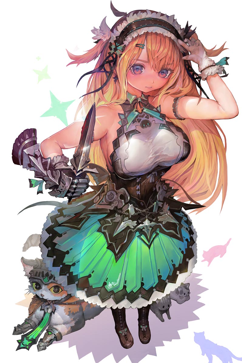 每日好图：极致色彩,二次元动漫美少女【画师：ぼるぼる】