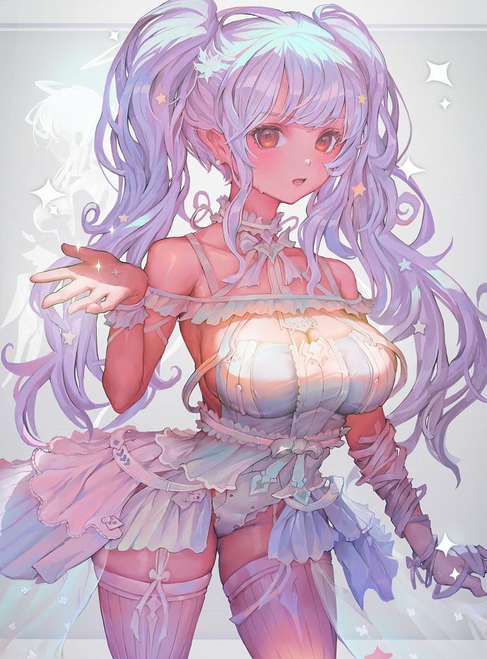 每日好图：极致色彩,二次元动漫美少女【画师：ぼるぼる】