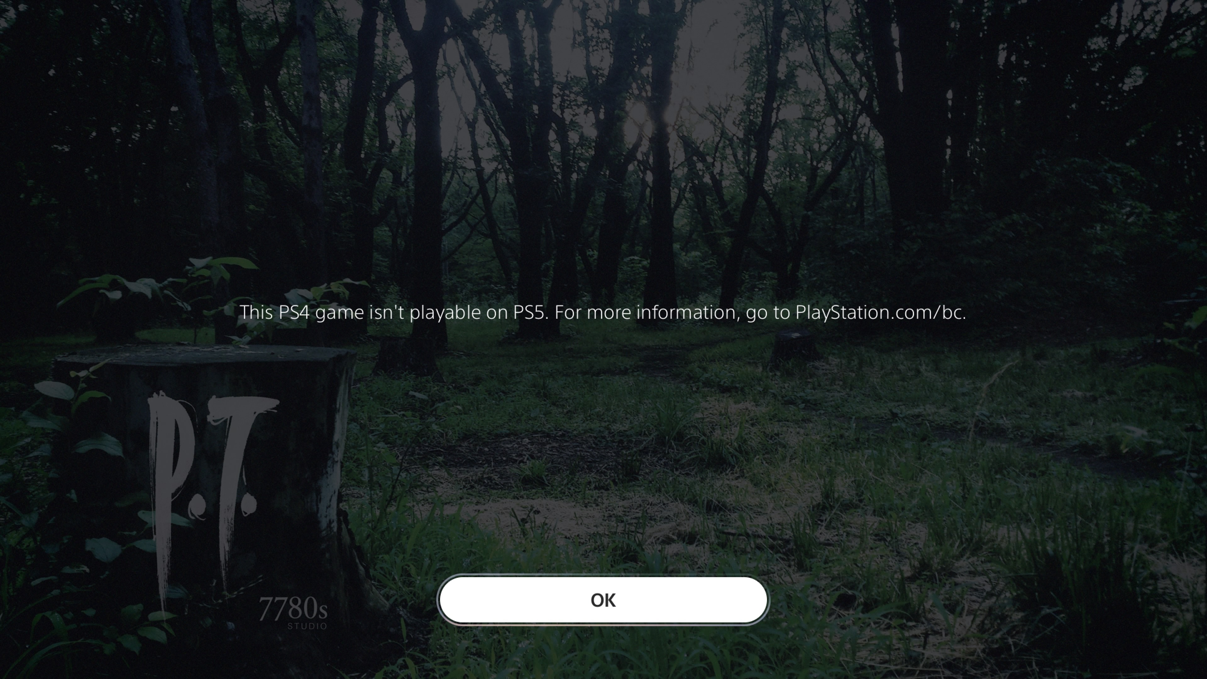小岛秀夫恐怖游戏《P·T》证实无法在PS5上运行,PS4版为绝版插图2 PS5不再兼容《P.T.》试玩版 索尼称这是发行商的决定