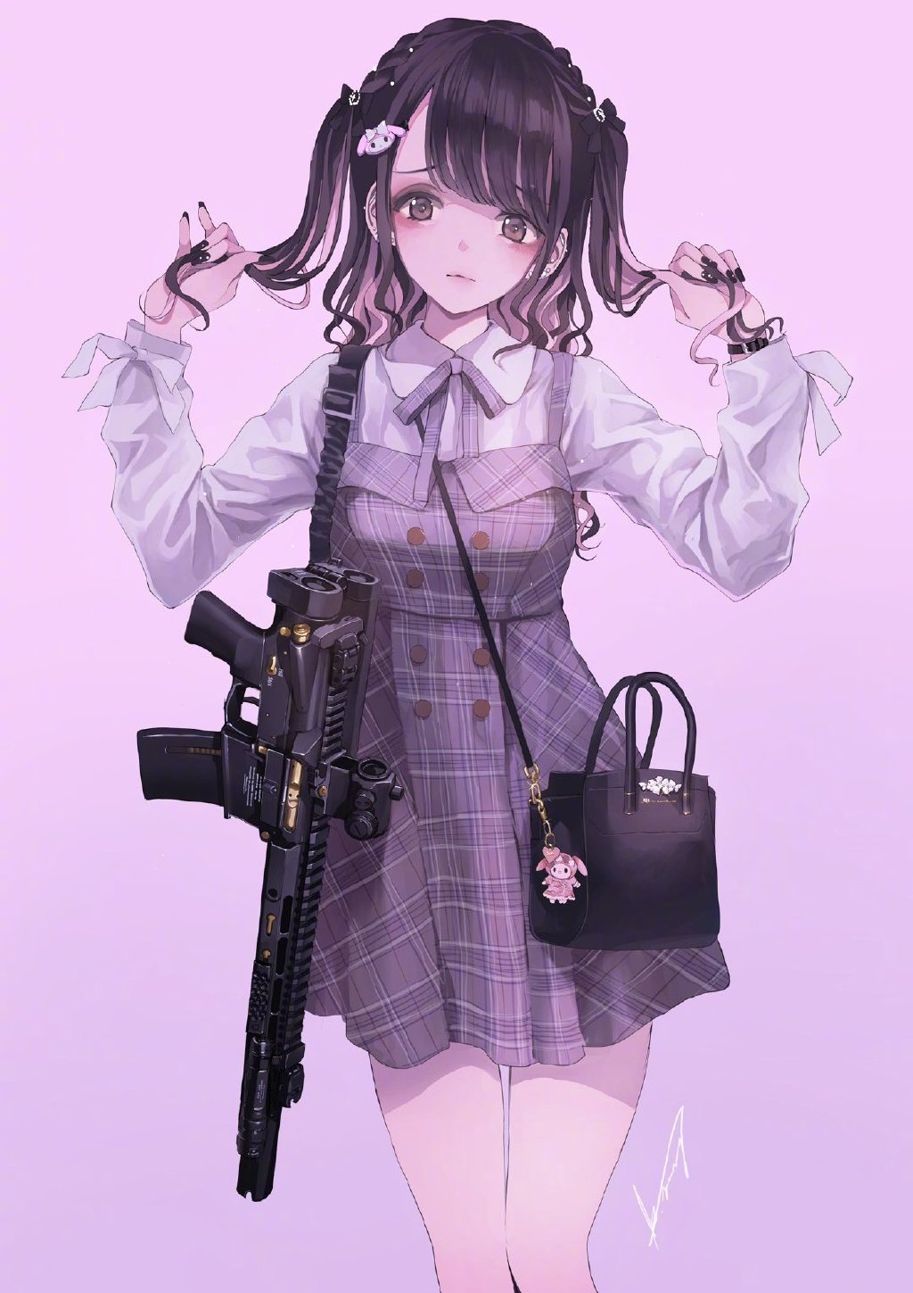 每日好图：JK、枪与车【画师：海凪コウ】