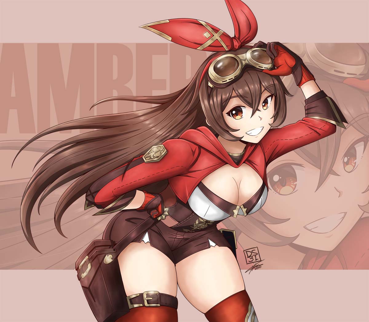 每日好图：原神安柏#同人图#涩图#福利图【11月更新】