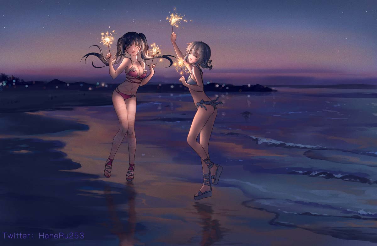 每日好图：P站二次元同人美图推荐【画师：HaneRu】