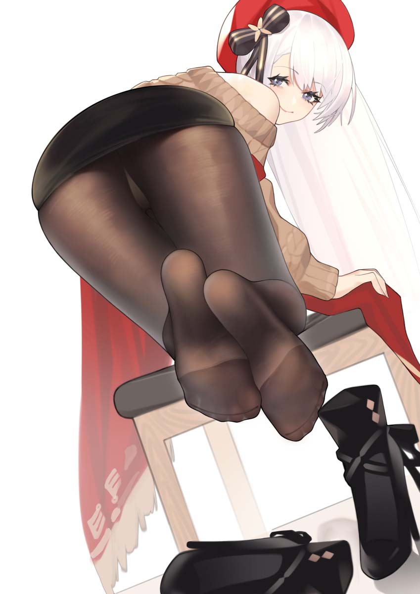 每日好图：#足控#丝袜#P站精选#同人插画#【画师：冰马Hyouuma】