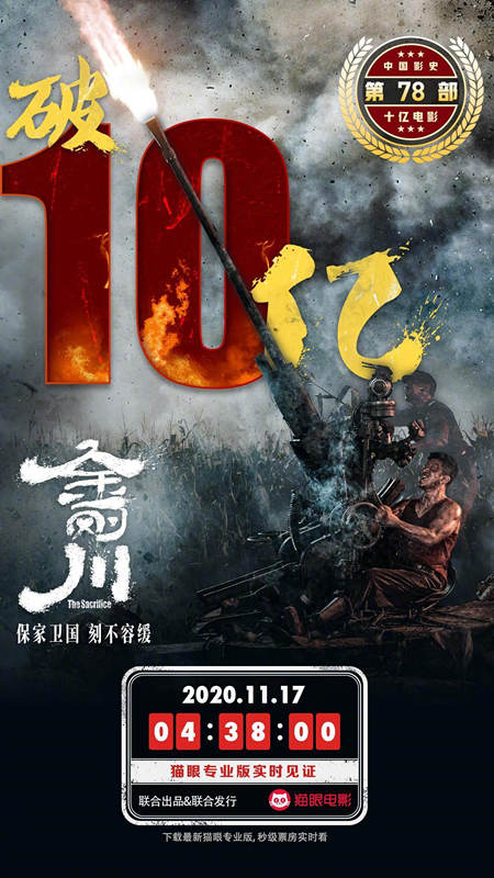 《金刚川》票房破10亿