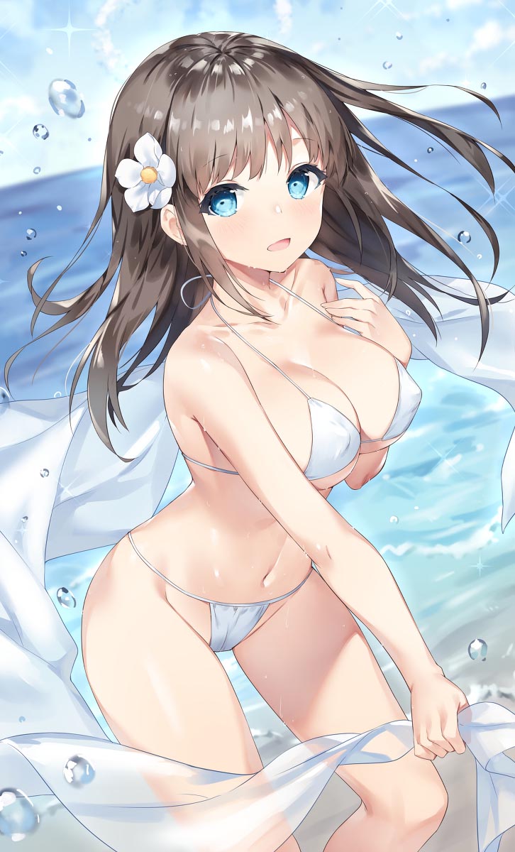 每日好图：P站#二次元插画精选#精灵#泳装【画师：そらなにいろ】