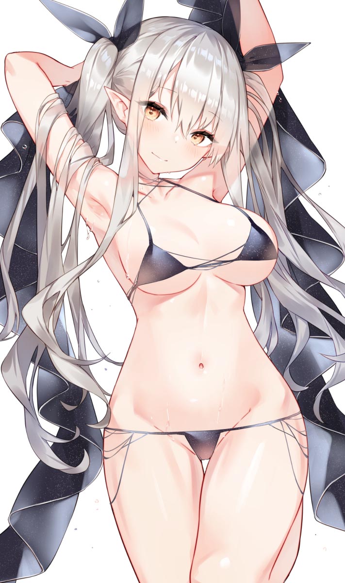 每日好图：P站#二次元插画精选#精灵#泳装【画师：そらなにいろ】