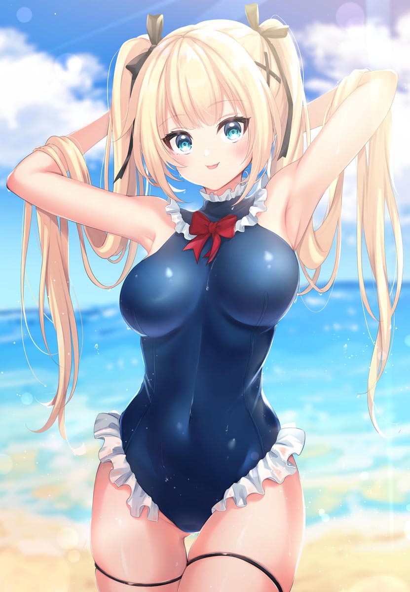 每日好图：P站#碧蓝航线×DOAXVV “玛丽罗斯”同人精选