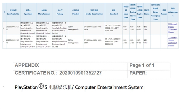 国行PS5已获认证,等待正式发售插图1 国行PS5主机通过3C认证:发售不远了