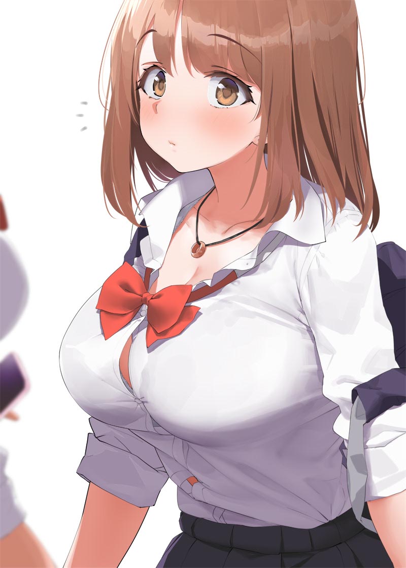 每日好图：P站#巨乳JK#女高中生内衣福利【画师：開栓注意】