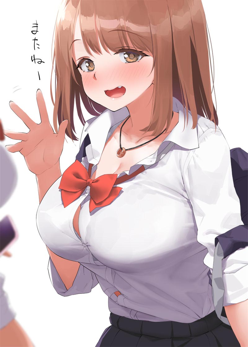 每日好图：P站#巨乳JK#女高中生内衣福利【画师：開栓注意】