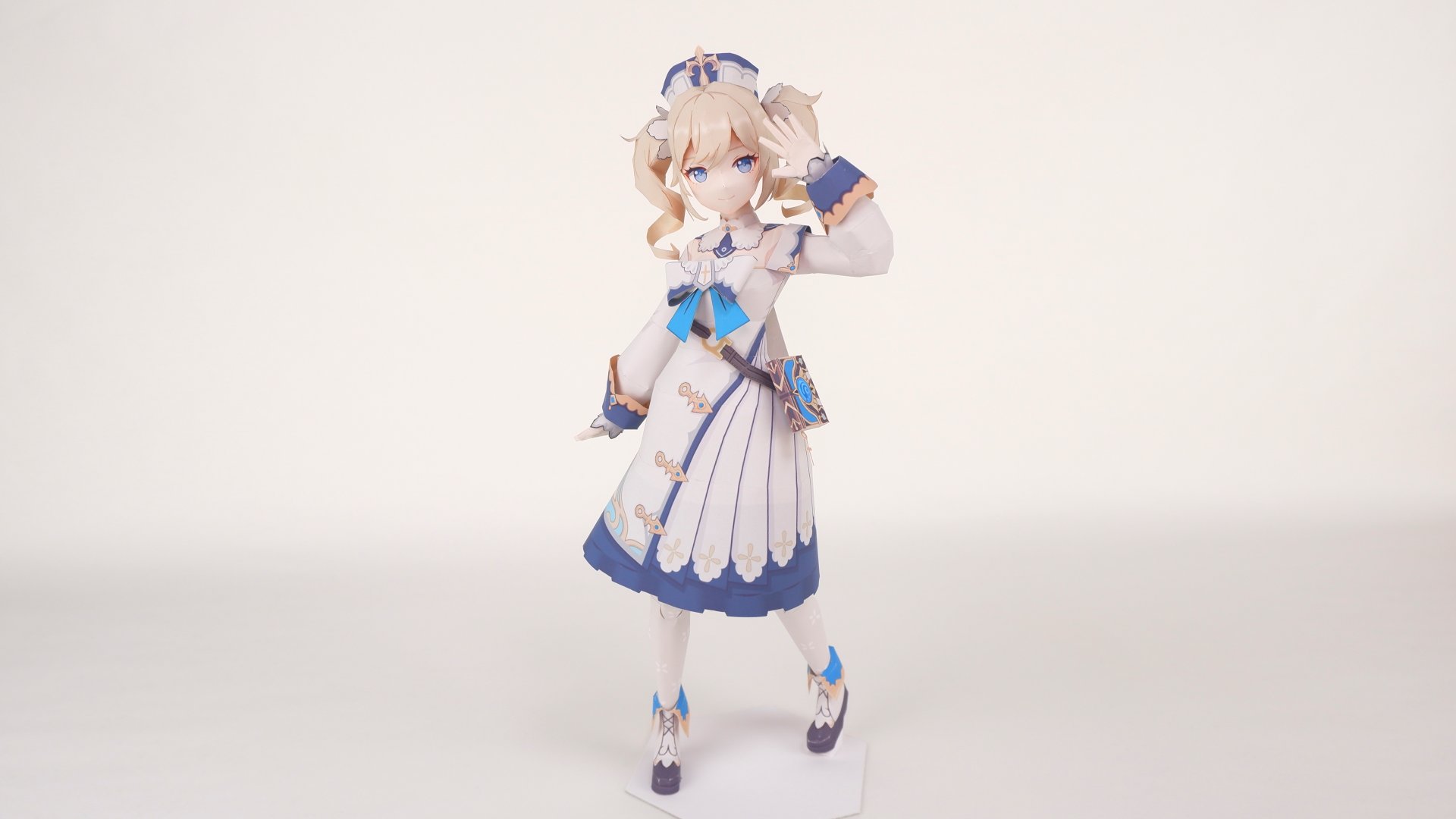 高玩设计原神“芭芭拉”3D纸模，还原度100%！