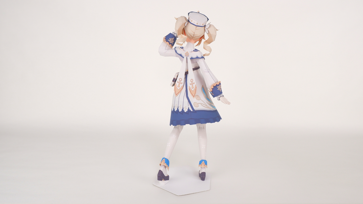 高玩设计原神“芭芭拉”3D纸模，还原度100%！