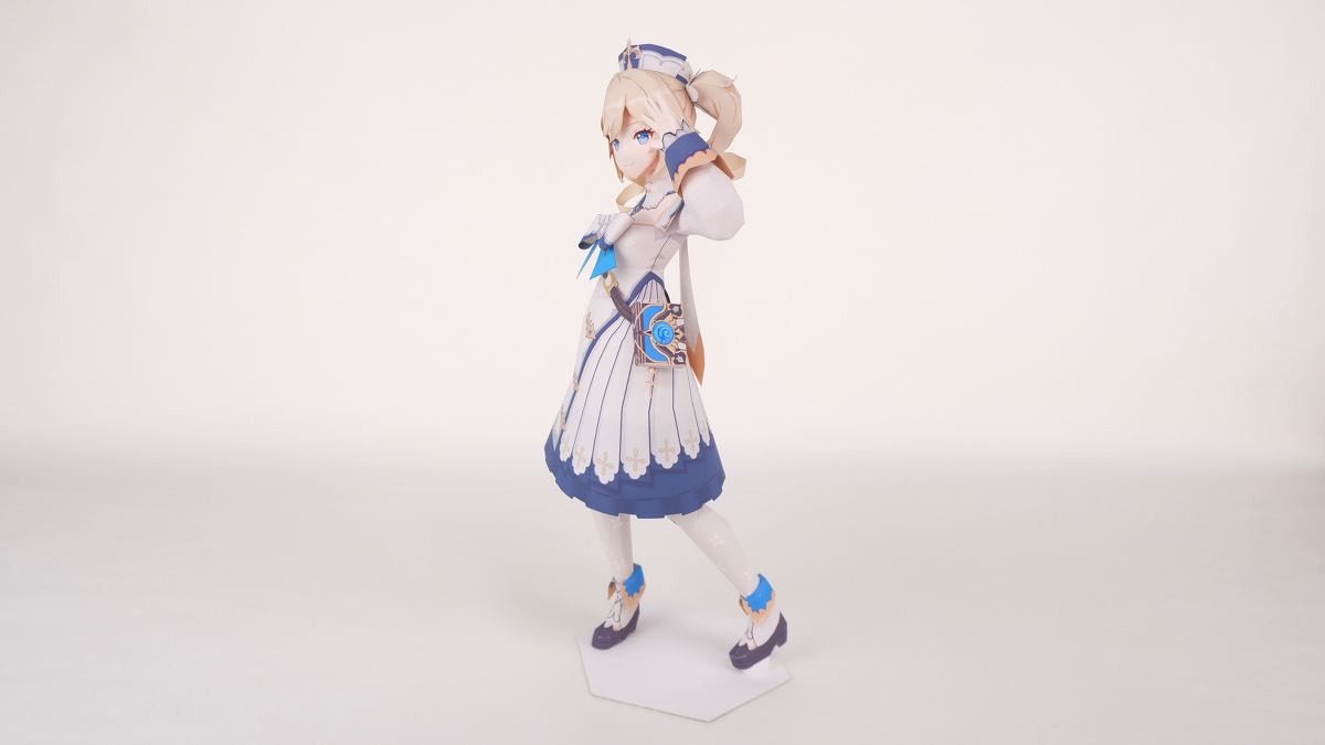 高玩设计原神“芭芭拉”3D纸模，还原度100%！