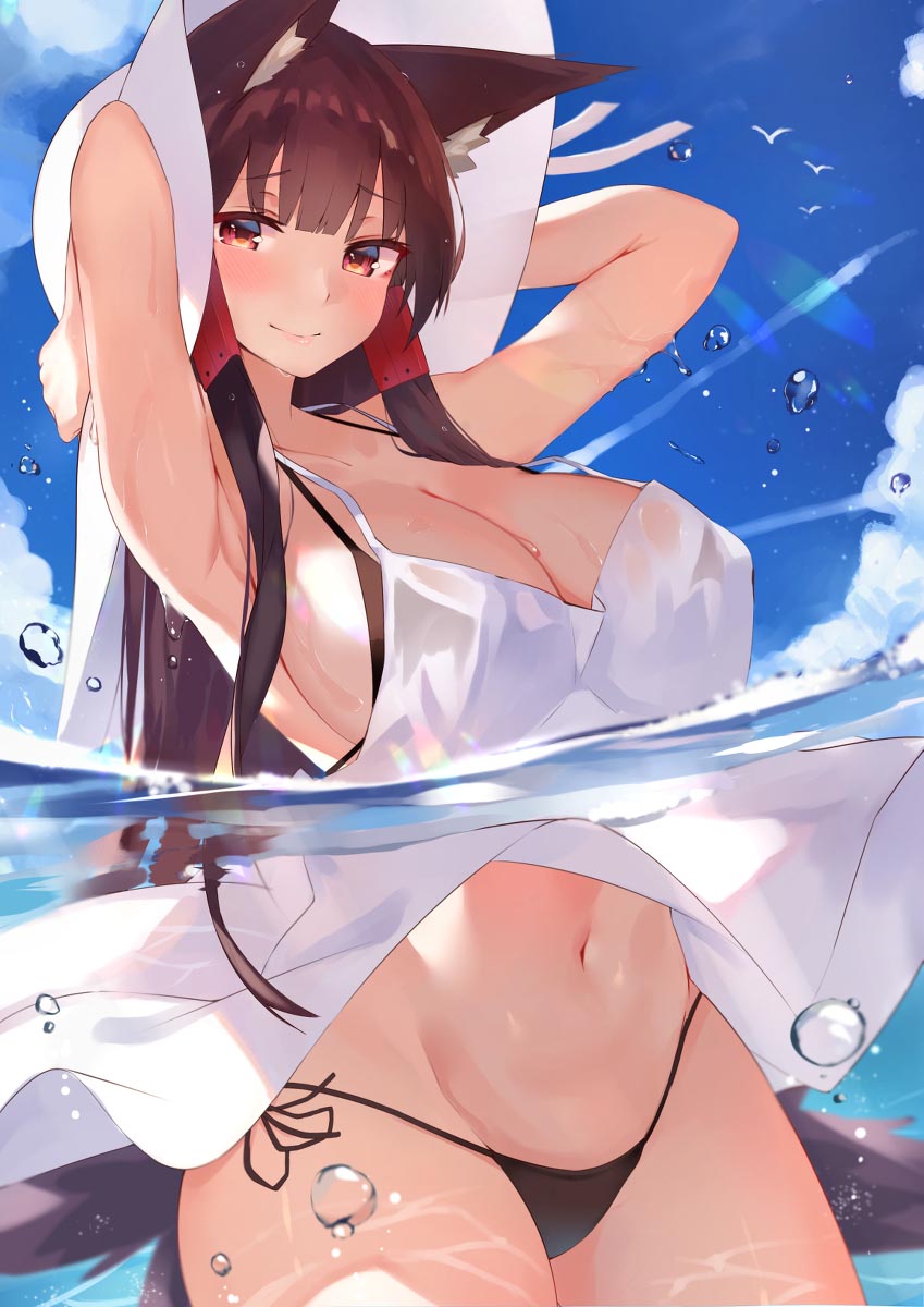 每日好图：大大大！#P站#同人插画精选#碧蓝航线【画师：うーろん汰】