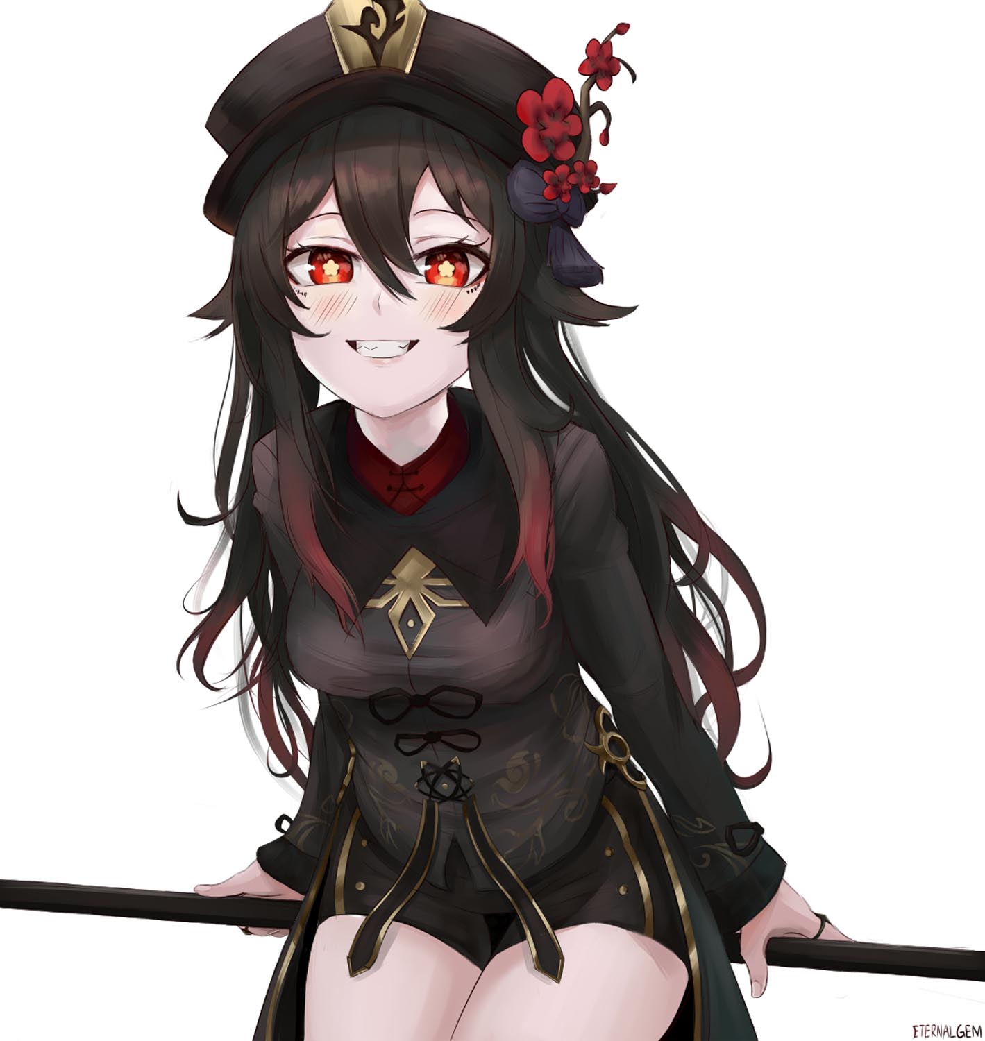 每日好图：原神#胡桃同人图#往生堂堂主#P站