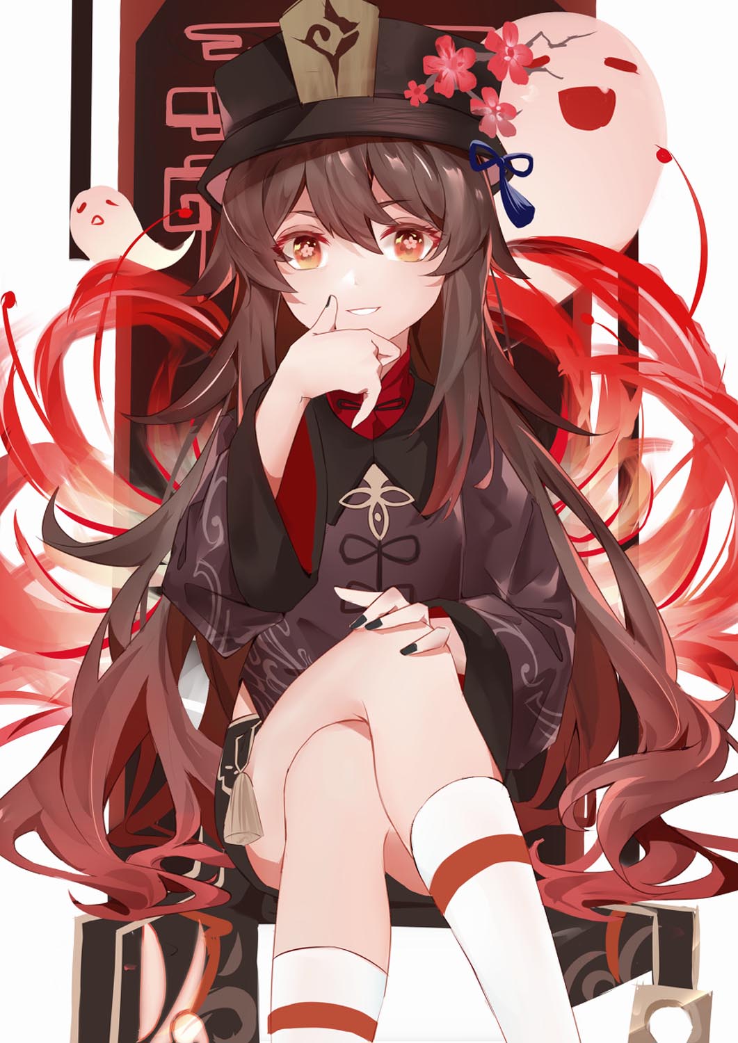每日好图：原神#胡桃同人图#往生堂堂主#P站