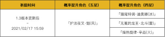 原神1.3版本「明霄升海平」全部活动与福利一览插图6 原神1.3版本「明霄升海平」全部活动与福利一览
