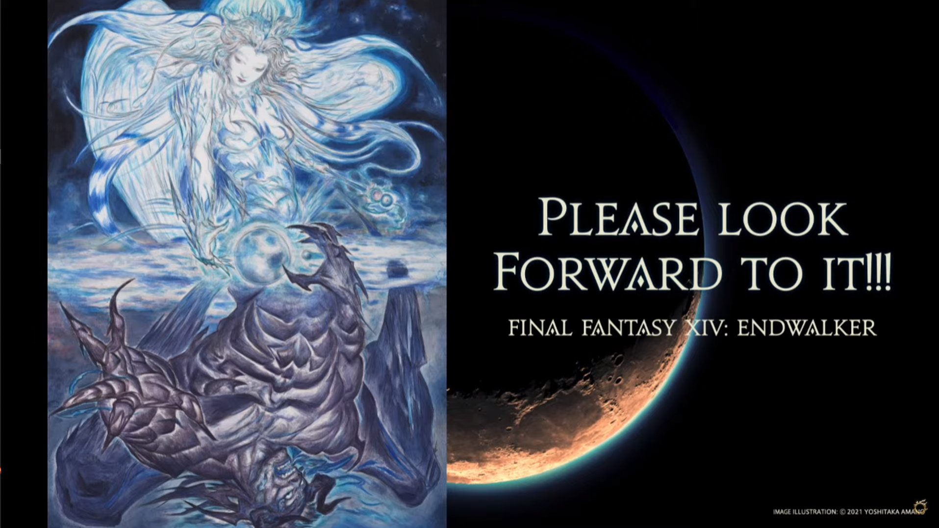 天野喜孝绘制的FF14 6.0「ENDWALKER:晓月的终焉」封绘 ​​​