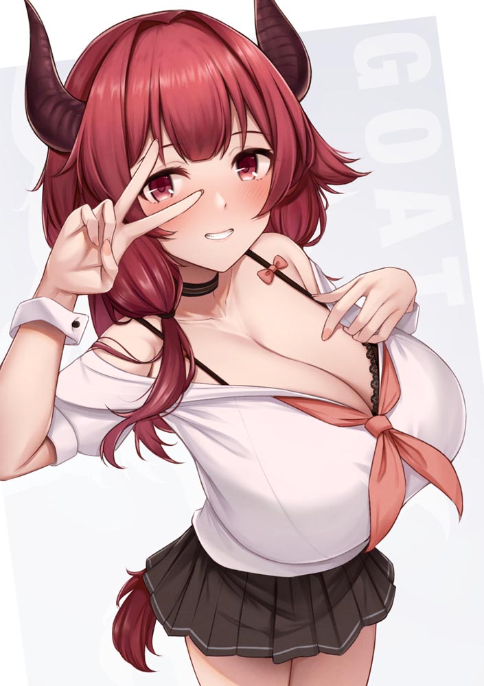每日好图：“实在是太大了”#二次元巨乳美少女#P站大神【画师：缶子牧場】