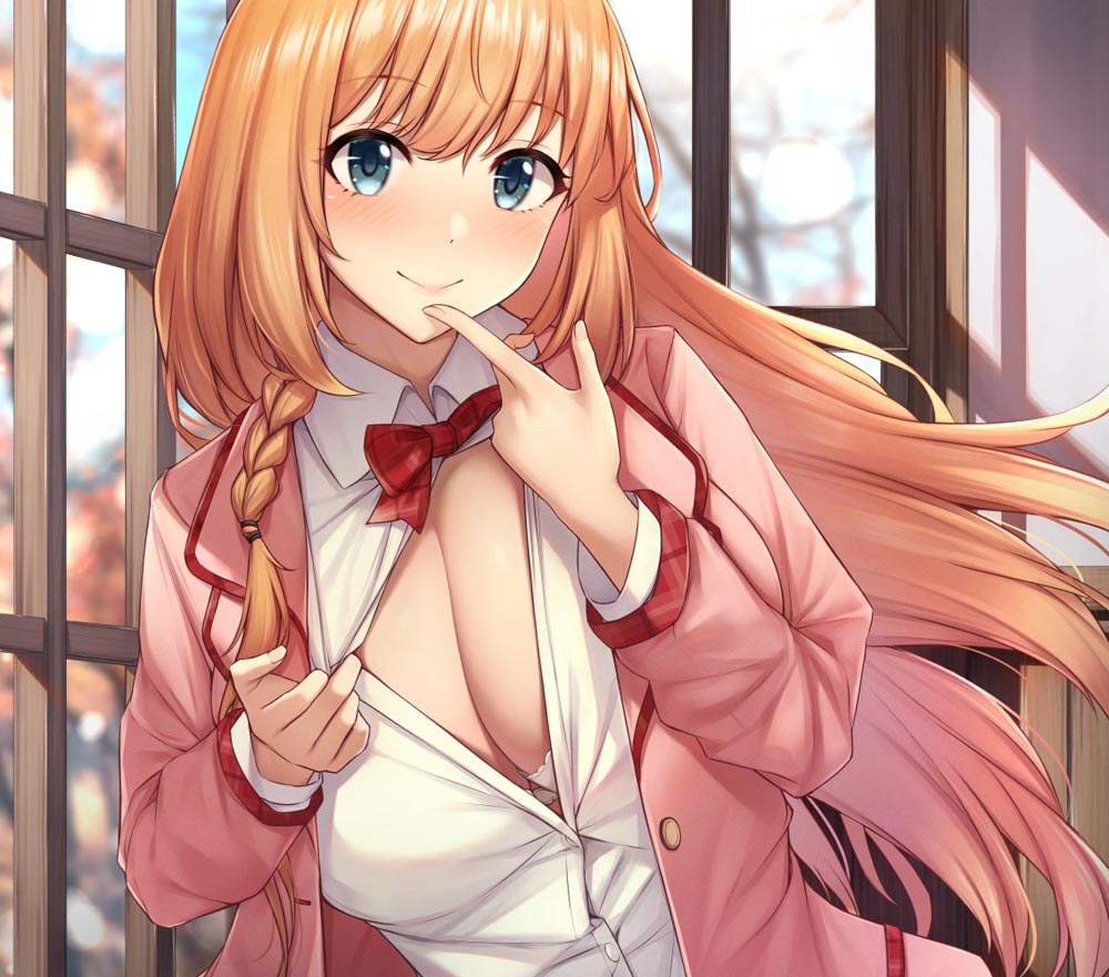 每日好图：“实在是太大了”#二次元巨乳美少女#P站大神【画师：缶子牧場】
