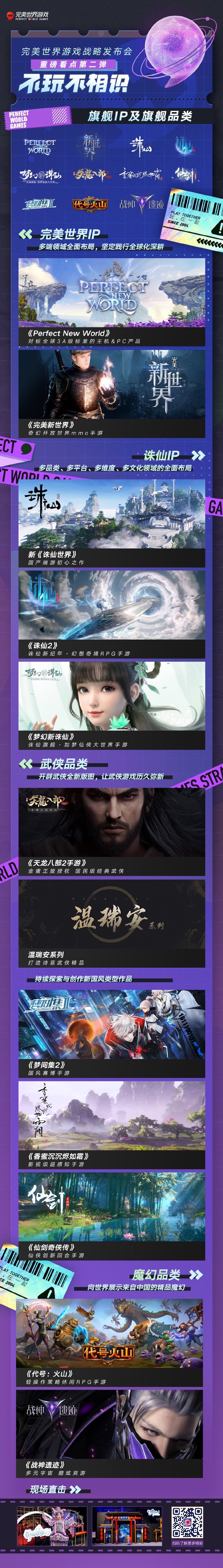 近30款端游手游一起来！【2021完美世界游戏战略发布会】 总结长图