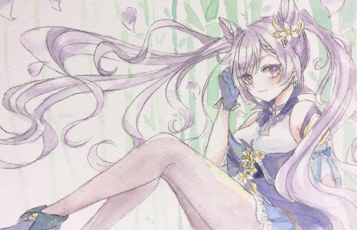 二次元美少女同人插画#晚安原神【210519】