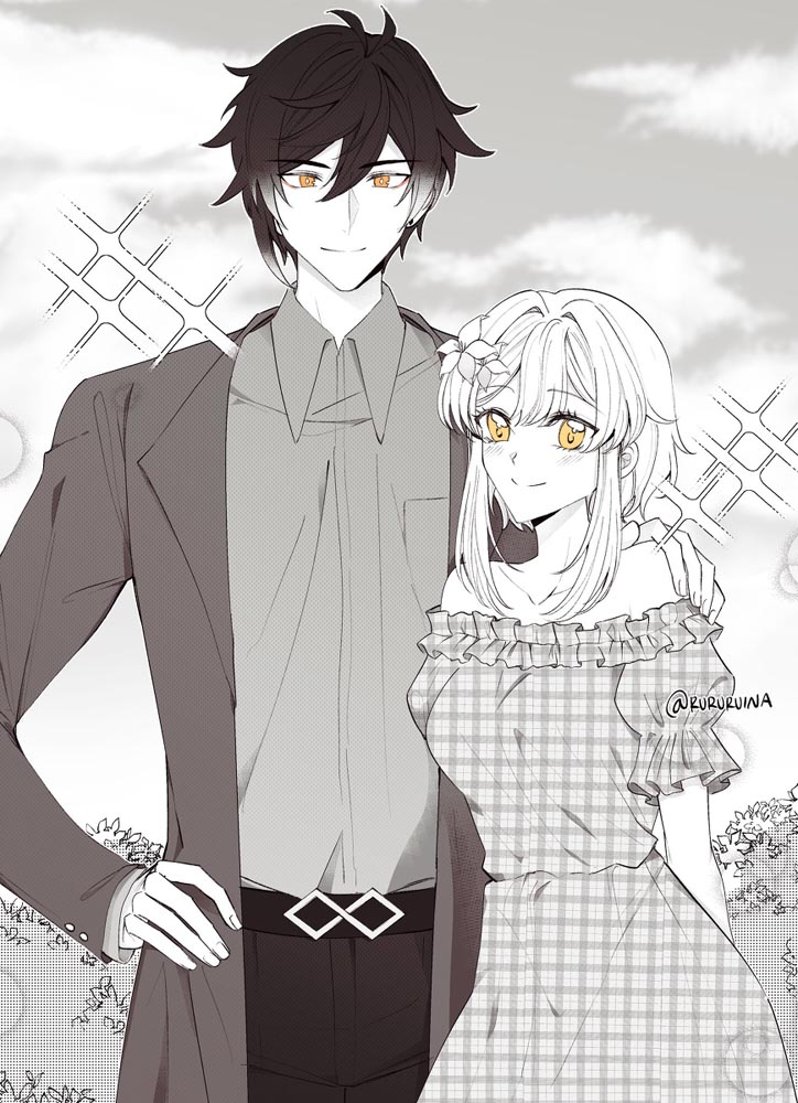 荧×钟离CP#P站插画精选#早安原神【210520】