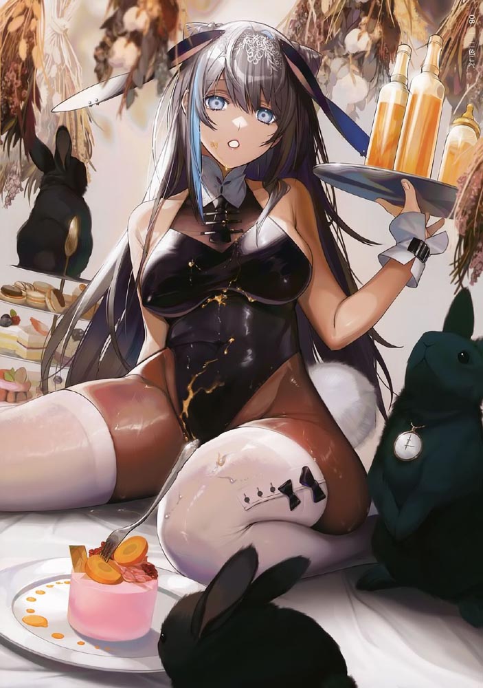 每日好图：兔女郎插画集[GAKAKU (よろず)] へそ×バニー ​​​