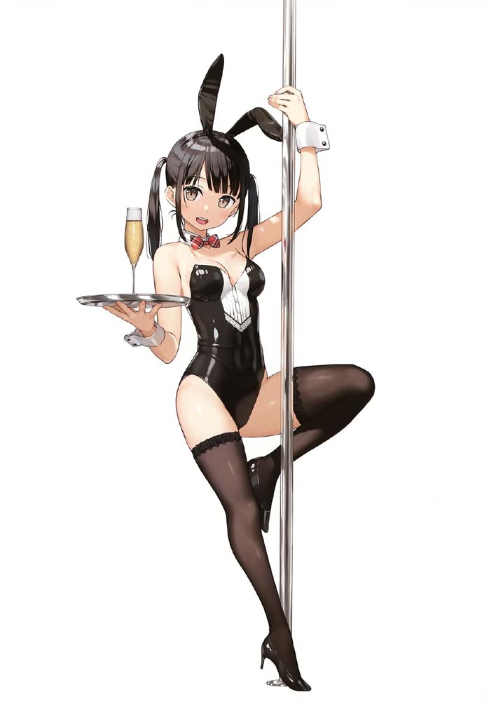 每日好图：兔女郎插画集[GAKAKU (よろず)] へそ×バニー ​​​