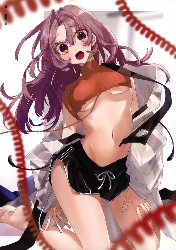 每日好图：肚脐×黑丝插画集[GAKAKU (よろず)] へそ×タイツ
