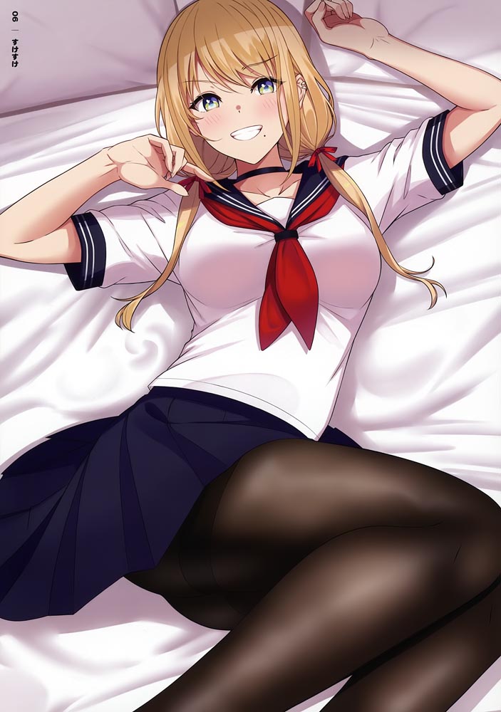每日好图：肚脐×黑丝插画集[GAKAKU (よろず)] へそ×タイツ