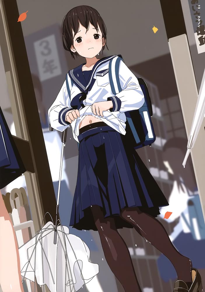 每日好图：肚脐×黑丝插画集[GAKAKU (よろず)] へそ×タイツ