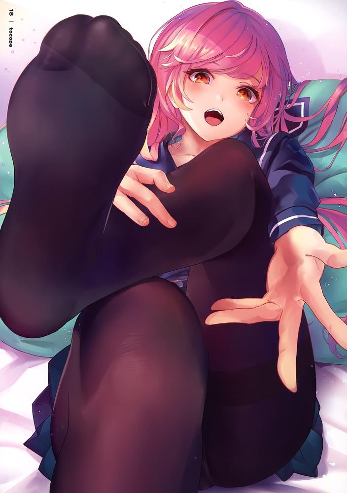每日好图：肚脐×黑丝插画集[GAKAKU (よろず)] へそ×タイツ