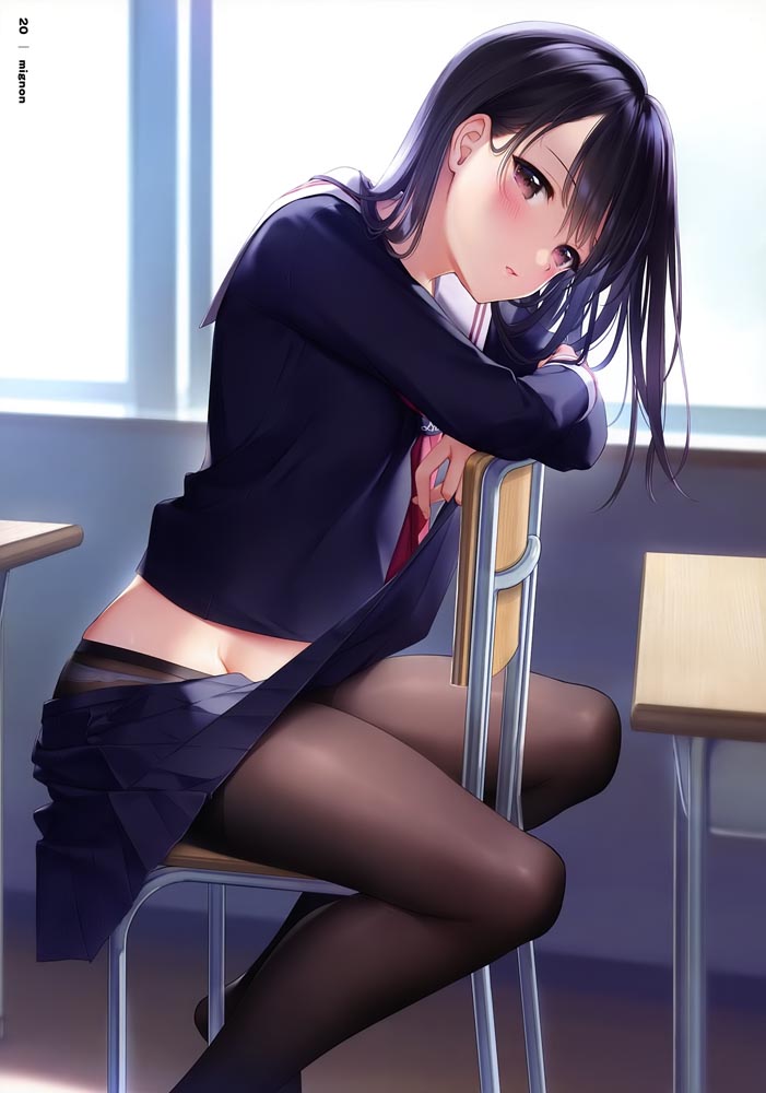 每日好图：肚脐×黑丝插画集[GAKAKU (よろず)] へそ×タイツ