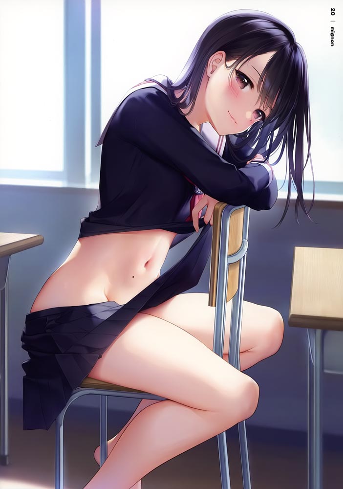 每日好图：肚脐×黑丝插画集[GAKAKU (よろず)] へそ×タイツ