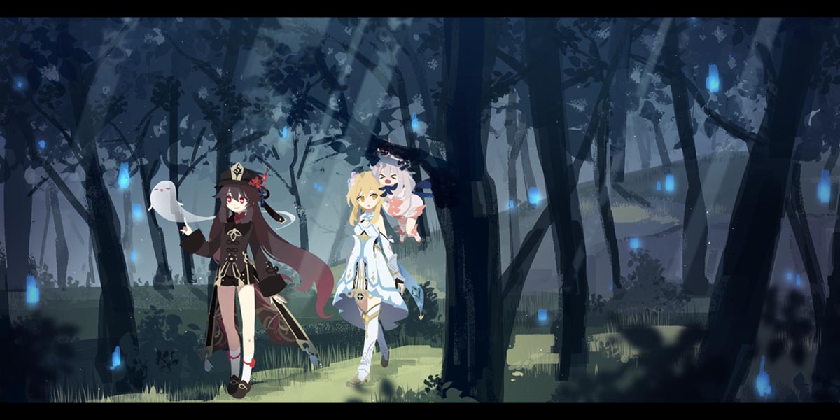 P站二次元美少女插画#晚安原神【210626】
